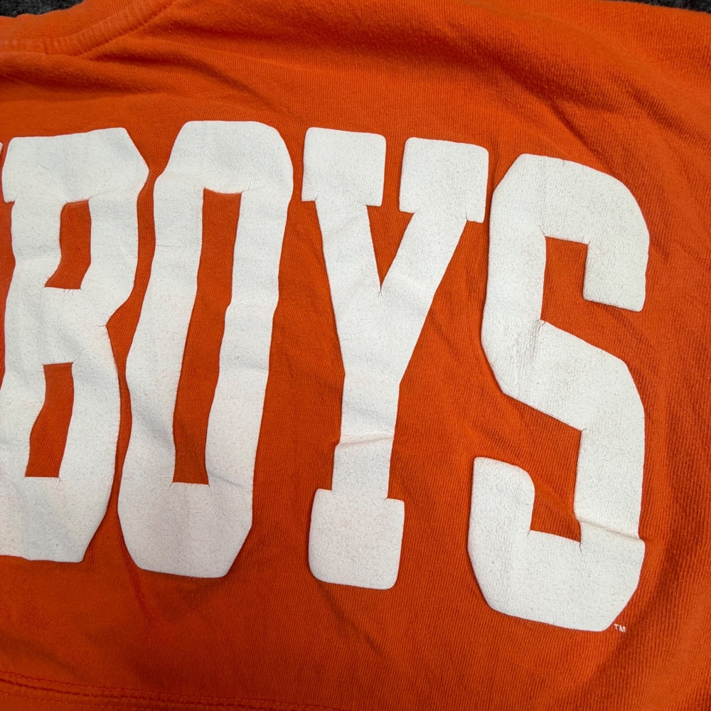 Oklahoma State Cowboys Spirit Jersey Women Small Orange Osu Three Square Tee View 6